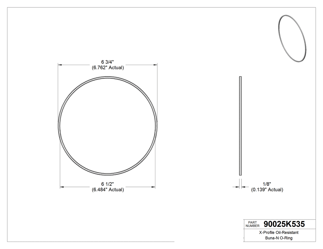 Technical drawing - 90025K535